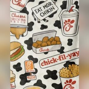 Chick-fil-A Themed Plush Blanket